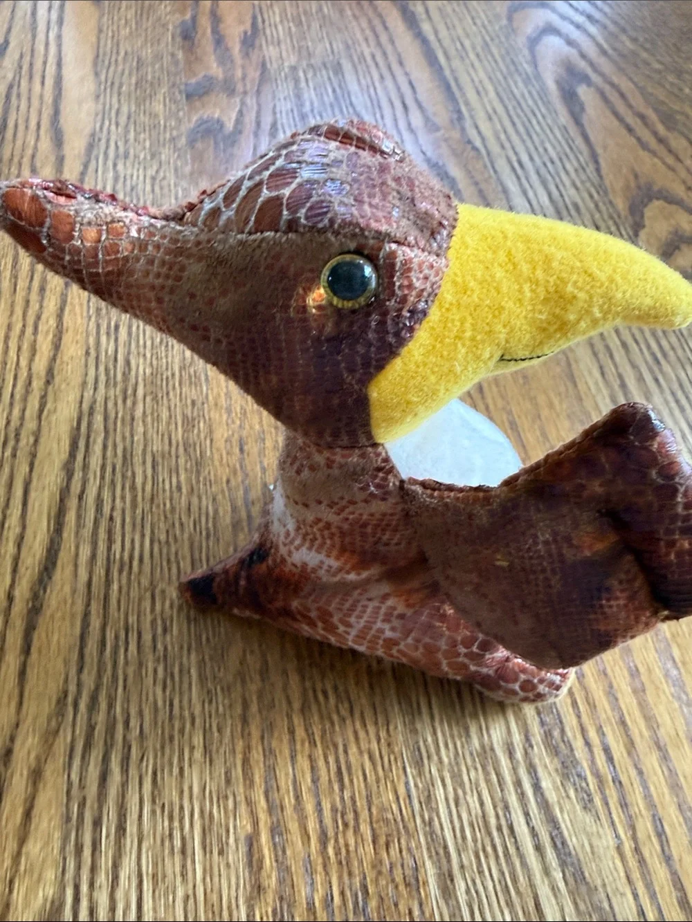 Aurora Plush Pterosaur Bird Toy - Brown, Yellow, White